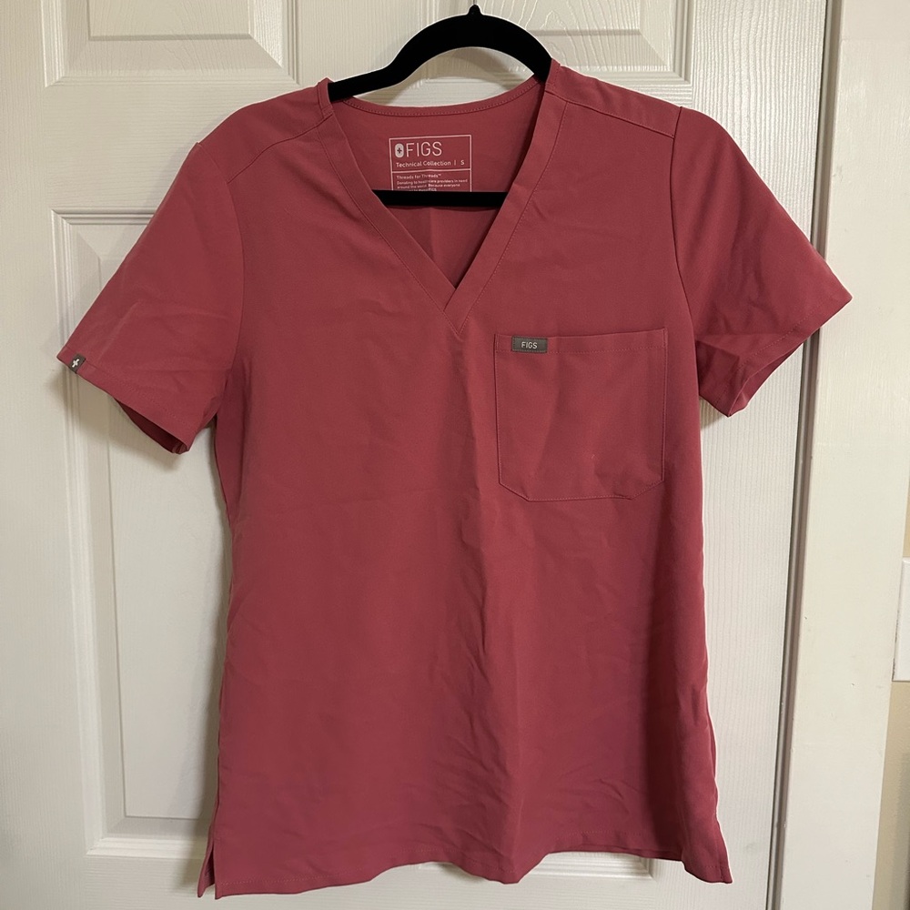 Mauve/Pink Fig Scrub Top
